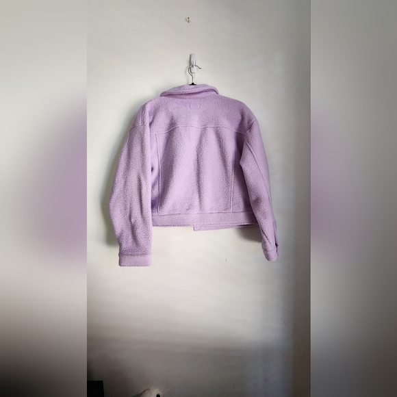 NWT OBEY Melanie Fleece Trucket Jacket Size M in Purple Rose - Picture 6 of 13